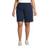 Фото #4 товара Plus Size Sport Knit High Rise Elastic Waist Shorts