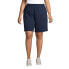 Plus Size Sport Knit High Rise Elastic Waist Shorts