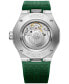 Men's Swiss Automatic Riviera Green Rubber Strap Watch 42mm