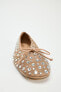 MESH BALLET FLATS WITH RHINESTONES