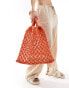 Accessorize knitted tote bag in orange