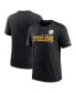 Фото #1 товара Men's Heather Black Pittsburgh Steelers Team Tri-Blend T-shirt