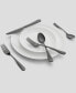 Rhiannon Black Satin 45 Piece Flatware Set, Service For 8