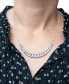 ფოტო #2 პროდუქტის Diamond Link Detail 18" Pendant Necklace (1 ct. t.w.) in Sterling Silver, Created for Macy's