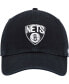 Men's Black Brooklyn Nets Team Clean Up Adjustable Hat