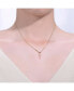 Фото #2 товара 14k Yellow Gold Plated with Emerald Cubic Zirconia Solar Chevron Necklace in Sterling Silver