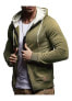 Men's Slimfit Hooded Jacket | Modern Stylish Fullzip Longsleeve Hoodie Sweatshirt | Brown | S-Size