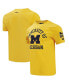 Men's Maize Michigan Wolverines Classic Stacked Logo T-shirt