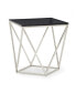 Фото #1 товара Aria 22" Smoked Glass and Polished Stainless Steel End Table