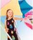 Фото #2 товара Girl Beach Dress Black Printed Pineapples - Toddler|Child