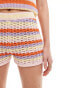 ASOS DESIGN knitted stripe micro short in multi