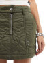 Aape by A Bathing Ape quilted mini skirt in khaki