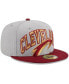 Фото #4 товара Men's Gray, Wine Cleveland Cavaliers Tip-Off Two-Tone 59FIFTY Fitted Hat