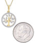 ფოტო #5 პროდუქტის Diamond Tree 20" Pendant Necklace (1/10 ct. t.w.) in 14k Yellow or Rose Gold, Created for Macy's