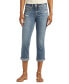 ფოტო #1 პროდუქტის Women's Suki Mid Rise Curvy Fit Capri Jeans