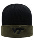 Фото #1 товара Men's Olive, Black Virginia Tech Hokies OHT Military-Inspired Appreciation Skully Cuffed Knit Hat
