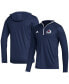 Men's Navy Colorado Avalanche Team Long Sleeve Quarter-Zip Hoodie T-shirt