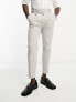 New Look linen look smart trousers in stone