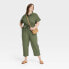 Фото #2 товара Women's Short Sleeve Button-Front Boilersuit - Universal Thread