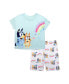 ფოტო #1 პროდუქტის Little Girls 2PC Biker Shorts Pajama Set