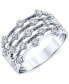 ფოტო #1 პროდუქტის Diamond Openwork Multirow Statement Ring (1/2 ct. t.w.) in 14k White Gold