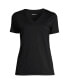 Фото #4 товара Plus Size Relaxed Supima Cotton Short Sleeve V-Neck T-Shirt