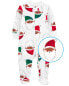 Baby Santa Zip-Up Fleece Sleep & Play Pajamas 3M