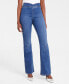 Фото #2 товара Women's High Rise Asymmetrical-Waist Bootcut Jeans, Created for Macy's