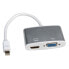 Фото #1 товара ROLINE Adapter - Mini DisplayPort - HDMI/VGA - Mini DP M - HDMI/VGA F - 0.1 m - Mini DisplayPort - HDMI + VGA (D-Sub) - Male - Female - Silver