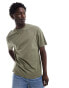 ASOS DESIGN relaxed t-shirt in olive green with California scenic back print