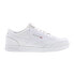 Фото #1 товара Reebok Club Memt Mens White Leather Lace Up Lifestyle Sneakers Shoes