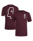 ფოტო #1 პროდუქტის Men's Maroon Distressed Mississippi State Bulldogs Reverse Retro Baseball 2 Hit T-shirt