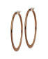 ფოტო #2 პროდუქტის Stainless Steel Polished Brown plated Tapered Hoop Earrings
