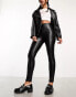 Фото #8 товара New Look faux leather leggings in black