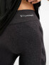 Hummel seamless leggings with ruch back in black