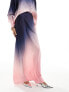 Фото #5 товара Style Cheat satin maxi skirt in ombre effect co-ord