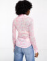 Фото #3 товара Aape by A Bathing Ape printed long sleeve mesh shirt in pink