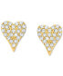 ფოტო #5 პროდუქტის Diamond Heart Stud Earrings (1/10 ct. t.w.) in 10k White, Yellow or Rose Gold