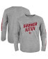 ფოტო #1 პროდუქტის Big Boys Heather Gray Oklahoma Sooners 2-Hit For My Team Long Sleeve T-shirt