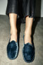 Velvet flat shoes