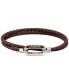ფოტო #1 პროდუქტის Men's Braided Leather Bracelet