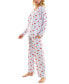 ფოტო #6 პროდუქტის Women's 2-Pc. Printed Butter Knit Pajamas Set