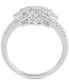 ფოტო #4 პროდუქტის Diamond Flower Cluster Statement Ring (1/2 ct. t.w.) in Sterling Silver