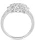 ფოტო #4 პროდუქტის Diamond Flower Cluster Statement Ring (1/2 ct. t.w.) in Sterling Silver