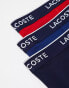 Lacoste 3 pack trunks in multi