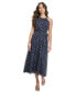 ფოტო #1 პროდუქტის Women's Printed Chiffon Belted Halter Midi Dress