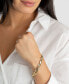 ფოტო #3 პროდუქტის 14K Gold-Plated Crystal Leaf Bracelet