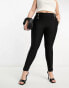 Фото #8 товара ASOS DESIGN Curve military button peg trouser in black