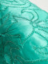 ASOS DESIGN cami embellished sequin seamed maxi dress in dark mint
