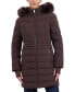 Фото #1 товара Women's Faux-Fur-Trim Hooded Puffer Coat, Created for Macy's